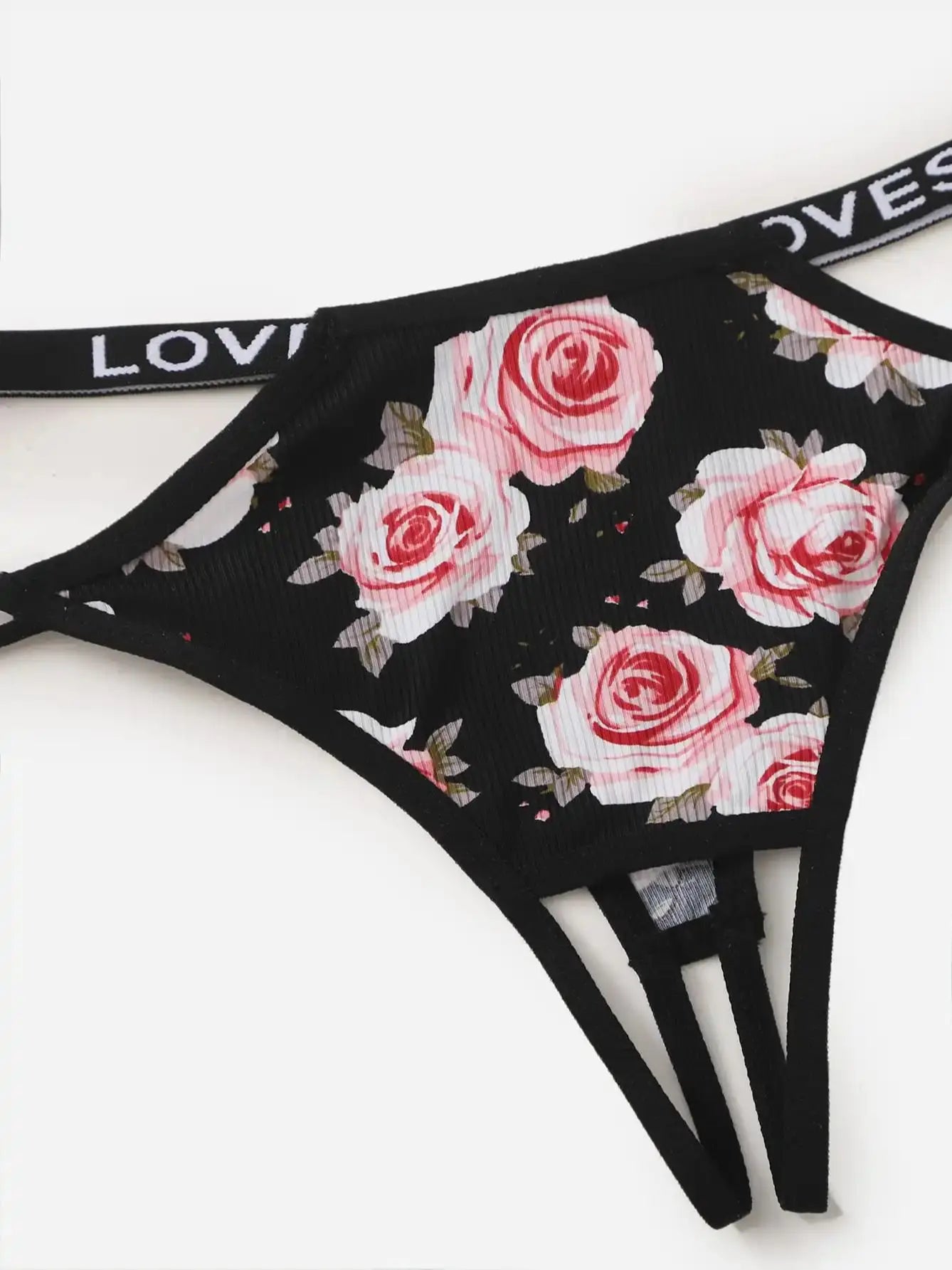 5Pcs Flower Printed G-string Thongs